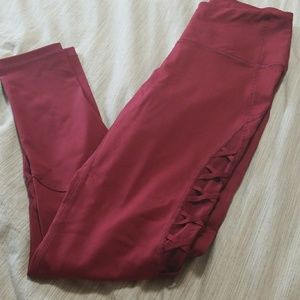 Deep Red/Maroon Victoria Sport Knockout Legging